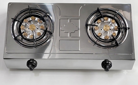 AUTO DOUBLE PREMIUM STOVE Brass Burner LPG USE