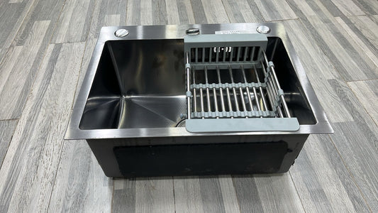 kitchen Sink Black Honeycomb Textured Size:(16x20) Inches