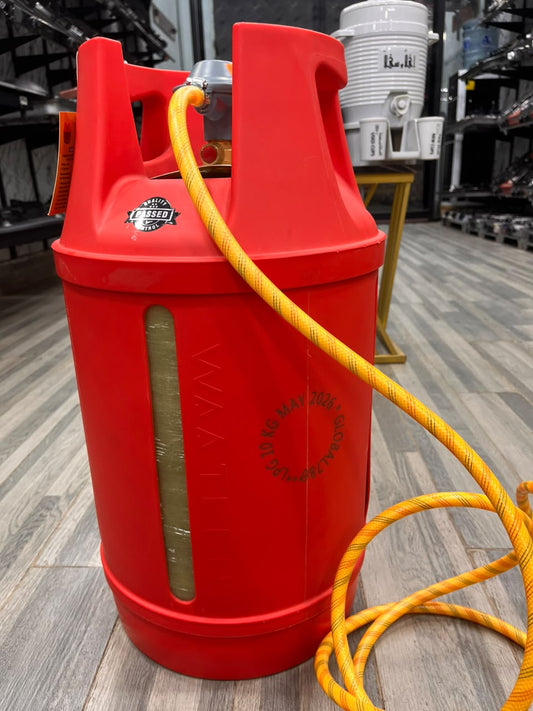 10KG Global Fiber Gas Cylinder & Double Auto-Ignition Stove Complete Package