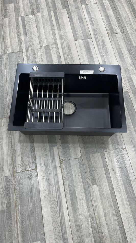 Kitchen Sink Black Matt Hand Made Imported Size:(18x26) inches