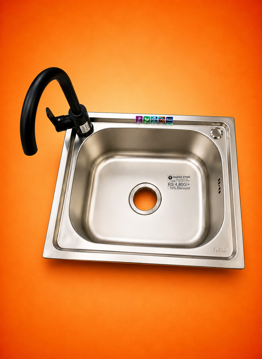 Kitchen sink machine made (without basin tap)