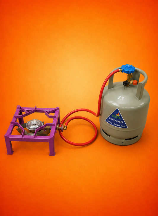 Gas solution 4kg metal cylinder complete package