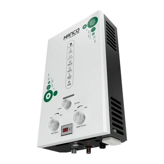 Hanco 7 Liters Instant Water Heater - Model 710C Dual Ignition - Gas Geyser