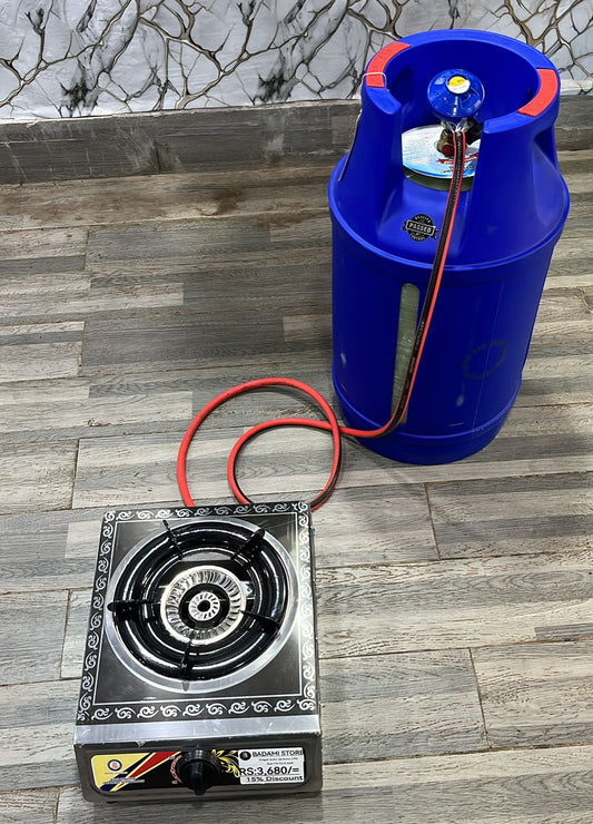 10KG Global Fiber Gas Cylinder & Auto-Ignition Stove Complete Package