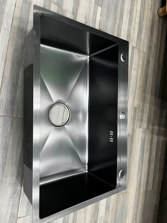 Kitchen Sink Black Honeycomb Imported Size:17x28 Inches