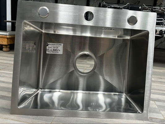 Hand made sink Stainlees Steel  imported Size:16x20