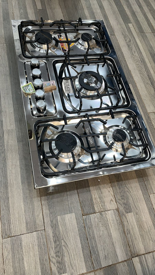 Manual Hob 5 Burners Heavy Duty Grill