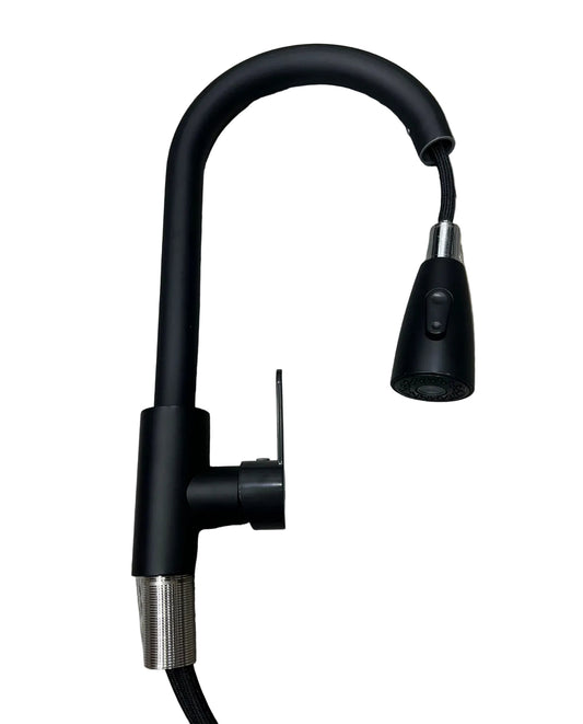 Imported Matte Black 360° Rotatable Pull-Out Shower Sink Faucet / Tap