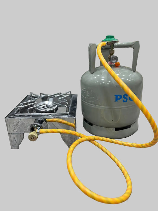 4KG HEAVY 14GAUGE METAL CYLINDER – COMPLETE GAS PACKAGE!