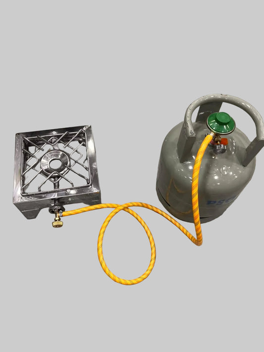 4KG HEAVY 14GAUGE METAL CYLINDER – COMPLETE GAS PACKAGE!