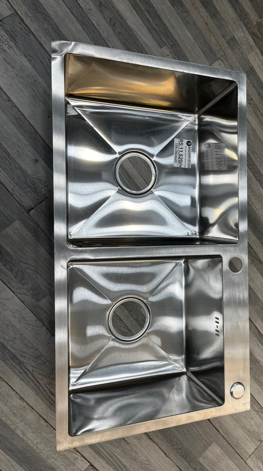 kitchen Sink Double Hand Made Imported Size:17x31 inches