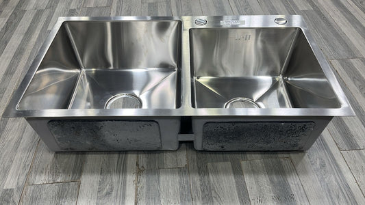 kitchen Sink Double Hand Made Imported Size:(17x31) inches