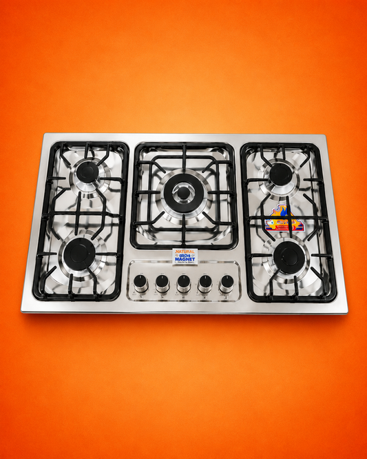 Manual Hob 5 Burners Heavy Duty Grill