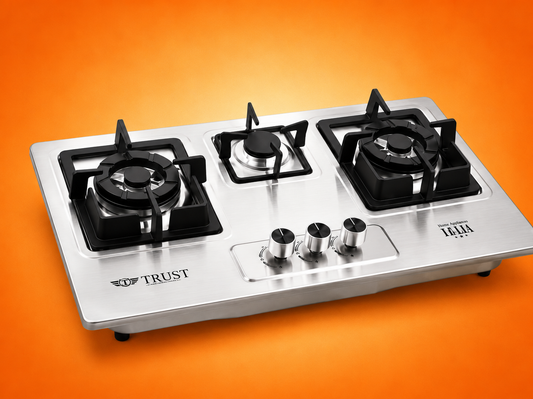 Heavy Duty 3-Burner Stainless Steel Built-in Hob (14 Gauge / 3MM)