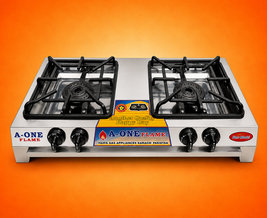 Twin Twin Heavy Duty Gas Stove | 2 Jumbo Burners Model: 210