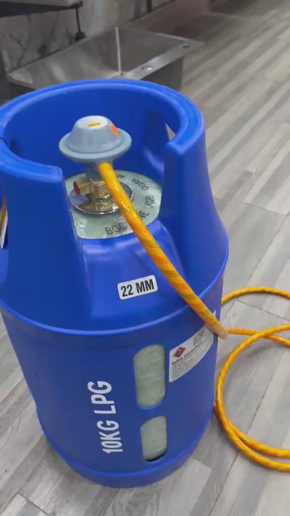 10KG Burhan Fiber Gas Cylinder & Single Auto-Ignition Stove Complete Package