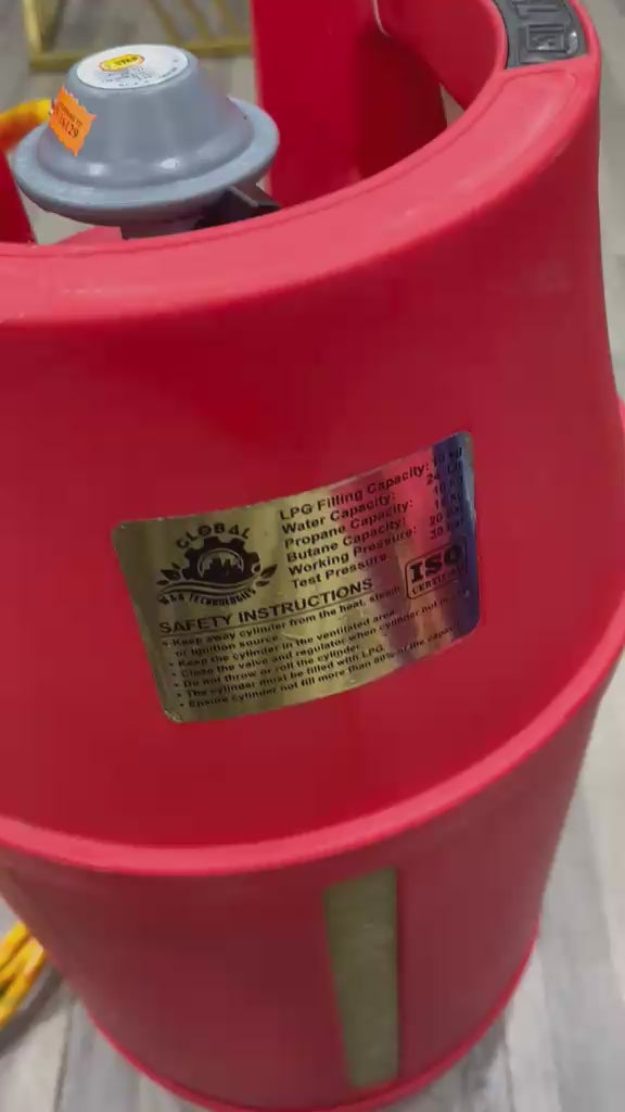 10KG Global Fiber Gas Cylinder & Auto-Ignition Stove Complete Package