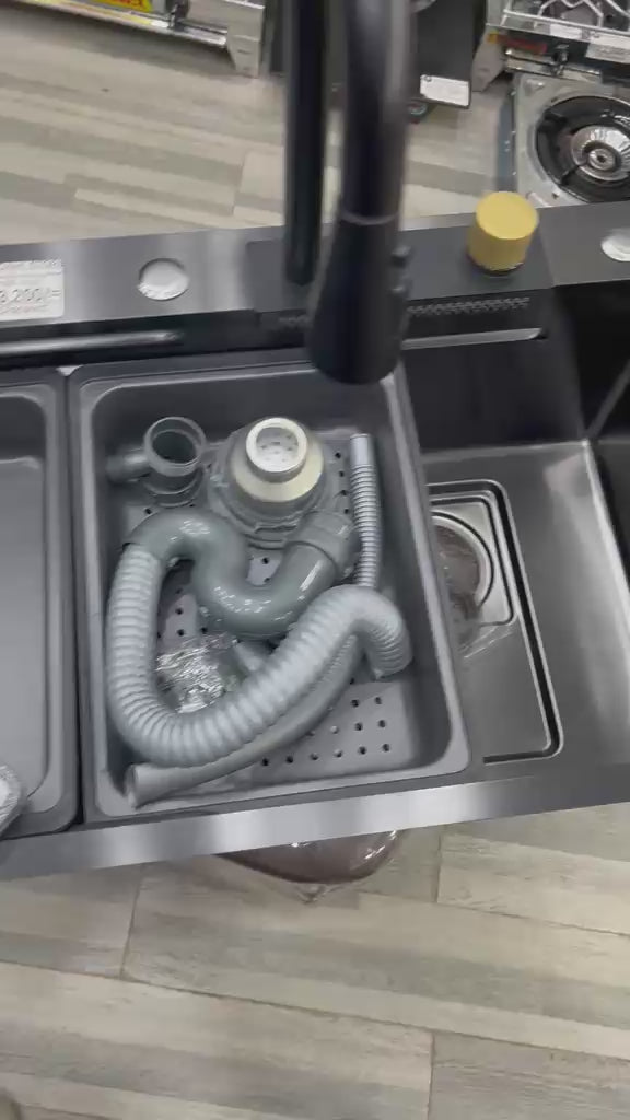 Premium Multifunction Kitchen Sink Hande Made Black