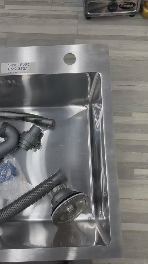 Kitchen Sink Large Hand Made Imported Size:(18x27) Inches