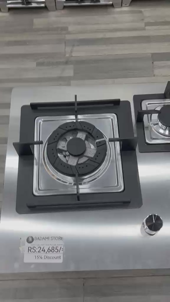 Heavy Duty 3-Burner Stainless Steel Built-in Hob (14 Gauge / 3MM)